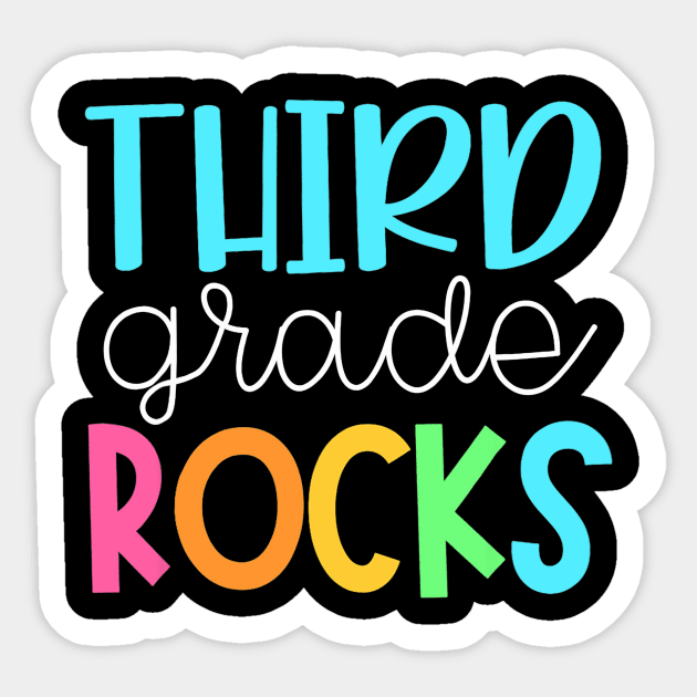 Third Grade Teacher Team Shirts - 3rd Grade Rocks Sticker by JensAllison